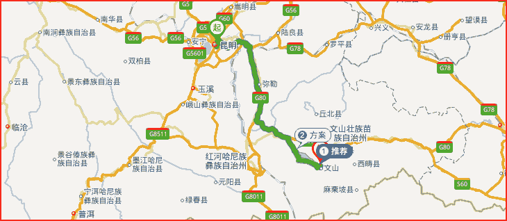 昆明到文山长途搬家线路地图.png